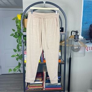 Haven Well Within Lounge Sweat Pants Beige WOMENS SIZE M